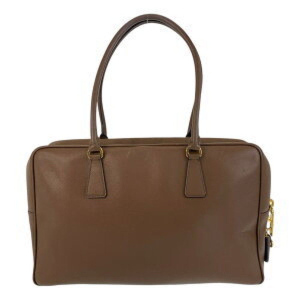 Prada Triangular Brown Leather Shoulder Bag - image 2